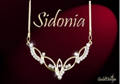 Sidonia - náhrdelník zlacený
